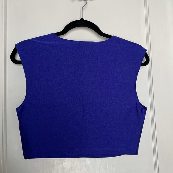 Forever 21 Shimmer Blue Crop Top - Picture 4 of 9